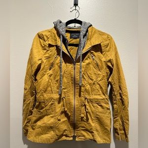 Love Tree Jacket, size S, mustard/gray